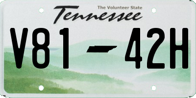 TN license plate V8142H