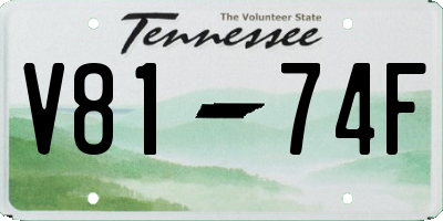 TN license plate V8174F