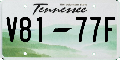 TN license plate V8177F