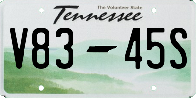 TN license plate V8345S