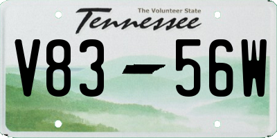TN license plate V8356W