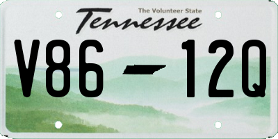 TN license plate V8612Q