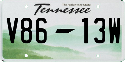 TN license plate V8613W