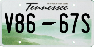 TN license plate V8667S