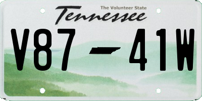 TN license plate V8741W
