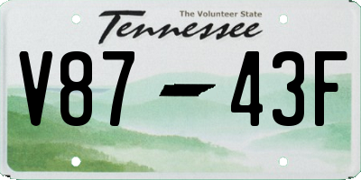 TN license plate V8743F