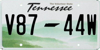 TN license plate V8744W