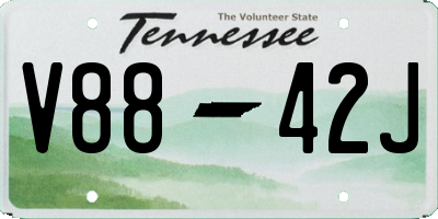 TN license plate V8842J