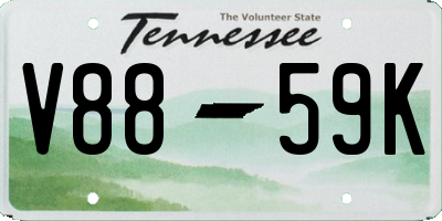 TN license plate V8859K