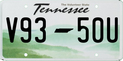 TN license plate V9350U