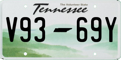 TN license plate V9369Y