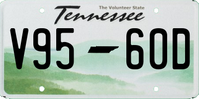 TN license plate V9560D