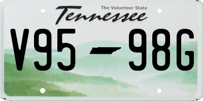 TN license plate V9598G