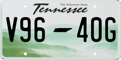 TN license plate V9640G