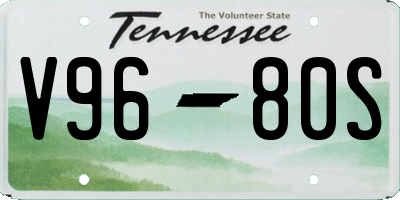 TN license plate V9680S