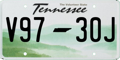 TN license plate V9730J