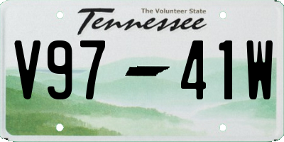 TN license plate V9741W