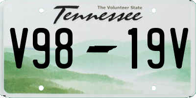 TN license plate V9819V
