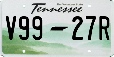 TN license plate V9927R