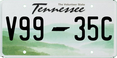 TN license plate V9935C