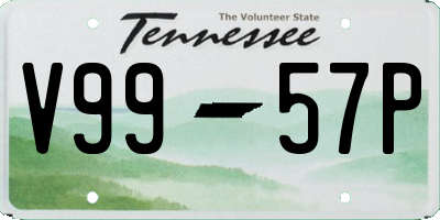 TN license plate V9957P