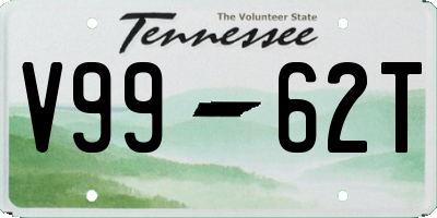 TN license plate V9962T