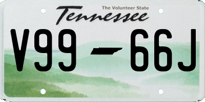 TN license plate V9966J