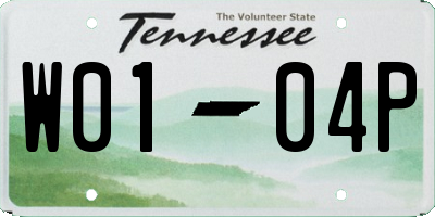 TN license plate W0104P