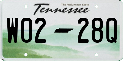 TN license plate W0228Q