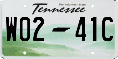 TN license plate W0241C