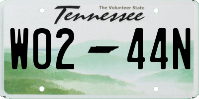 TN license plate W0244N