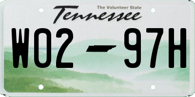TN license plate W0297H