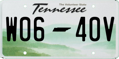 TN license plate W0640V