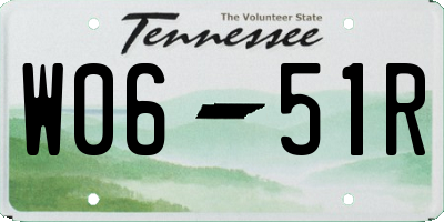 TN license plate W0651R