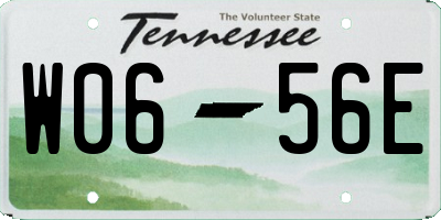 TN license plate W0656E