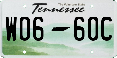 TN license plate W0660C