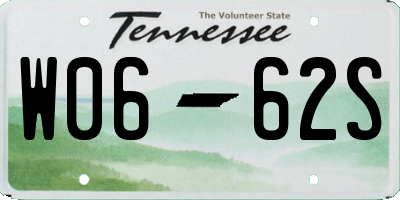 TN license plate W0662S