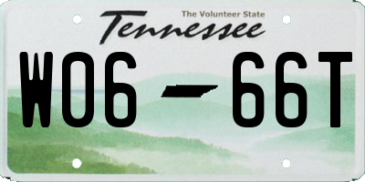 TN license plate W0666T