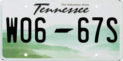 TN license plate W0667S
