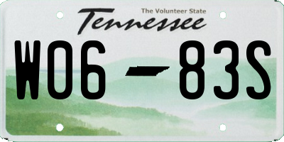 TN license plate W0683S