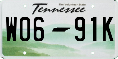 TN license plate W0691K