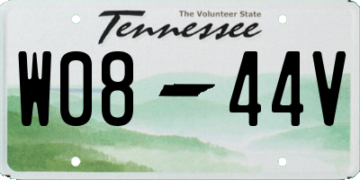 TN license plate W0844V