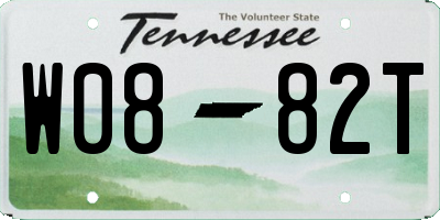TN license plate W0882T
