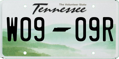 TN license plate W0909R