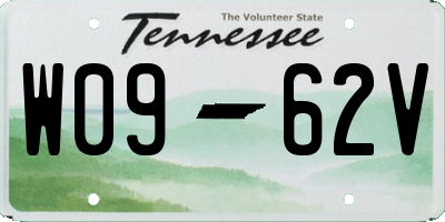 TN license plate W0962V