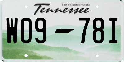 TN license plate W0978I