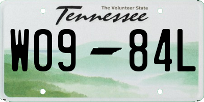 TN license plate W0984L
