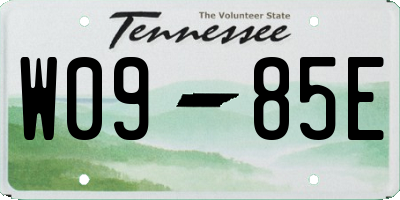 TN license plate W0985E