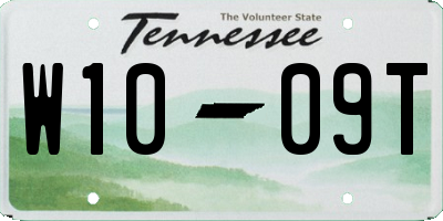TN license plate W1009T