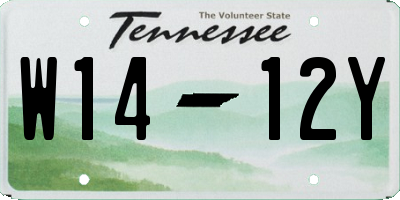 TN license plate W1412Y